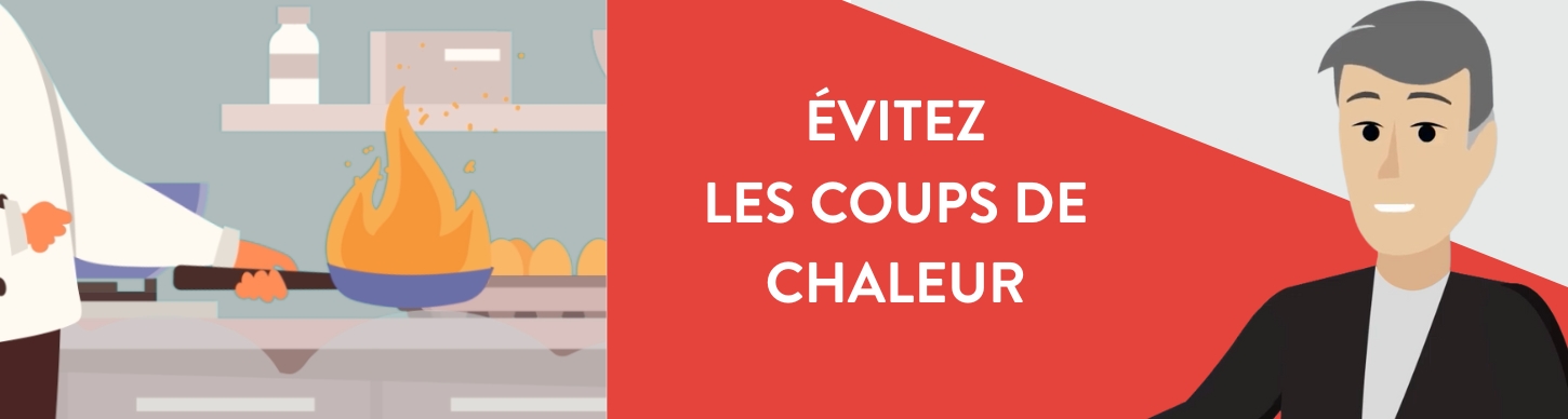 illustration d'une main tenant une poêle enflammée